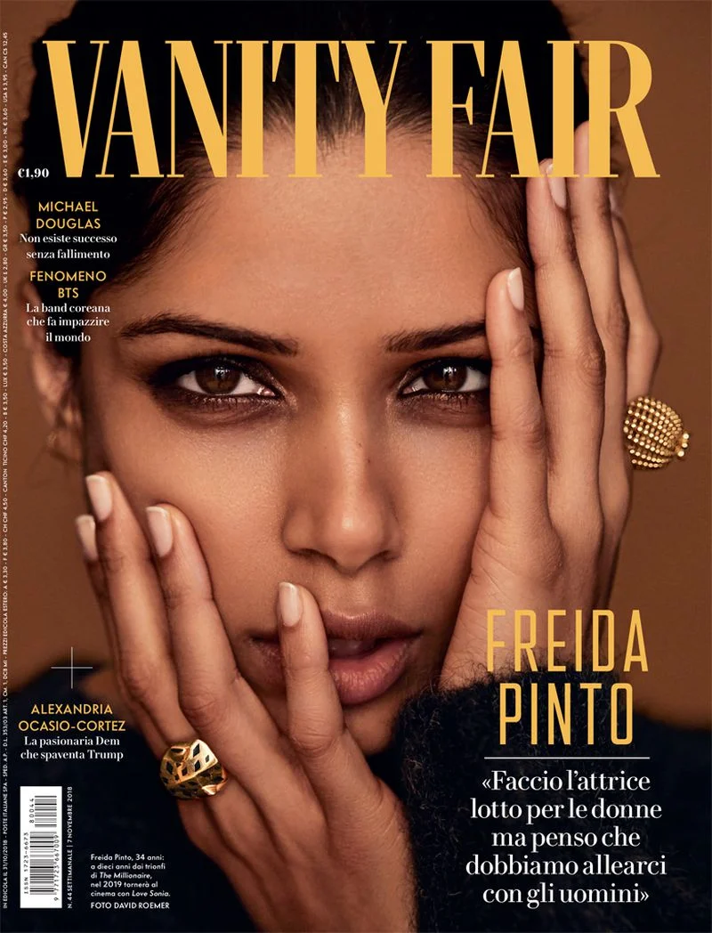Freida Pinto By David Roemer In 'Grazie Millionaire' Vanity Fair